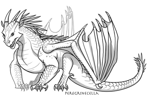 Baby Icewing Dragon Coloring Page